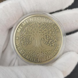 Strugglejewelry Memento Mori Challenge Coin: Elevate Your Daily Stoic Practice with Amor Fati Medallion - A Perfect Stoicism Gift and EDC Metal Token for Embracing Life's Moments