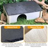 PINVNBY Large Bearded Dragon Basking Platform, Wooden Snake Hide, Ball