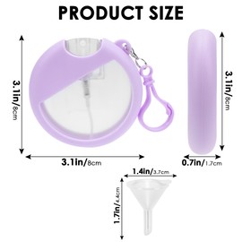 Biiange 4 Pack Purple Card Spray Bottle, Portable Perfume Travel Refillable Bottles, Mini Perfume Atomizers, Travel Size Spray Bottles Accessories (Purple, 25ml)