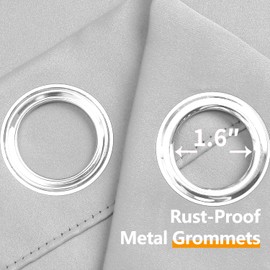 Blackout Curtains for Bedroom, Thermal Insulated Grommet Window Curtains 2 Panel Sets, Black Out Curtains, Window Curtain Panels, Noise Reduction Room Darkening Drapes WHITE-42W x 63"L (Pack of 2)