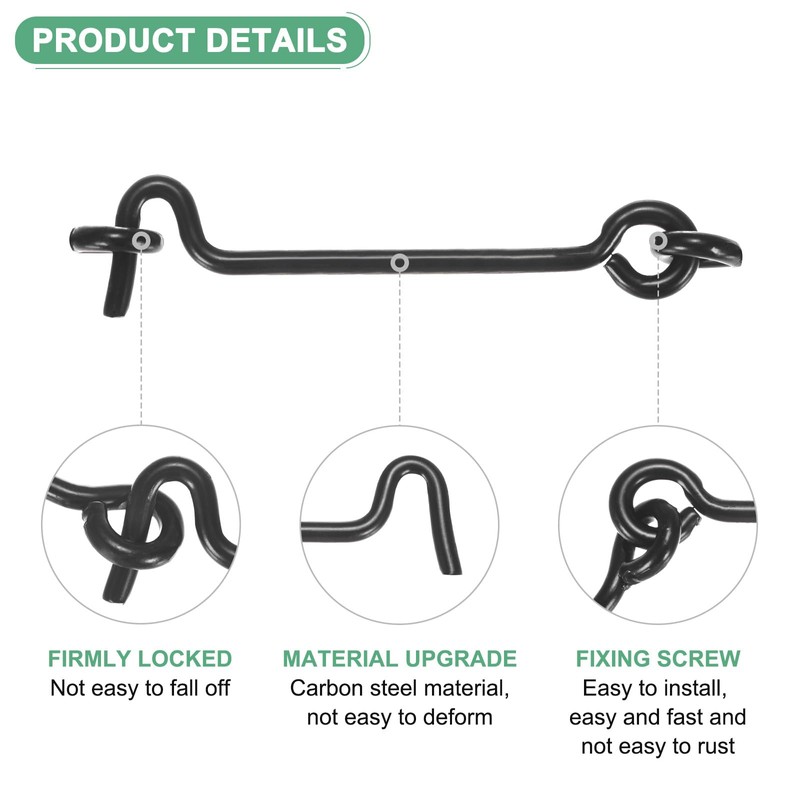M METERXITY 5-Pack Hook and Eye Latch for Door 3