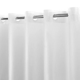 No Hook PEVA Shower Curtain or Liner - 8G Heavy Duty Frosted Bathroom Shower Curtain No Hooks Required, Waterproof Plastic & PVC Free, Standard Size 71 x 74, Frost