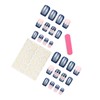 RUOKEXIN Blue Press on Nails Medium Fake Nails Square False
