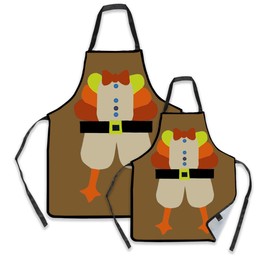 Remimi Thanksgiving Apron Set 2 Pack Waterproof Kitchen Chef Aprons Parent Child Matching, Turkey, Mommy and Me Set