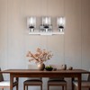 DIKAIDA 3-Light Bathroom Light Fixtures, Nickel Bathroom Vanity Light with