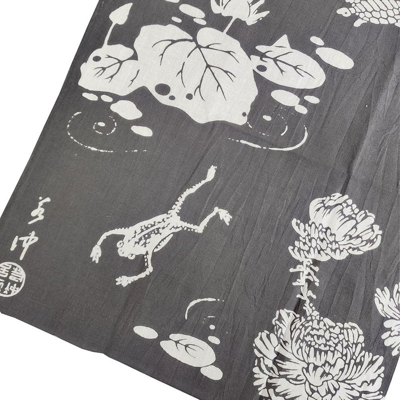 Geishido T-9 Tenugui Wakashi Garden Gray