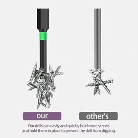 WADY Puntas de Destornillador Magnéticas Phillips Largas de Cabeza Cruzada Juego de 6 Magnetismo Fuerte Adecuado para Taladro de Impacto