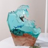 Desktop Sea Wave Decoration Delicate Resin Lamp Night Light for