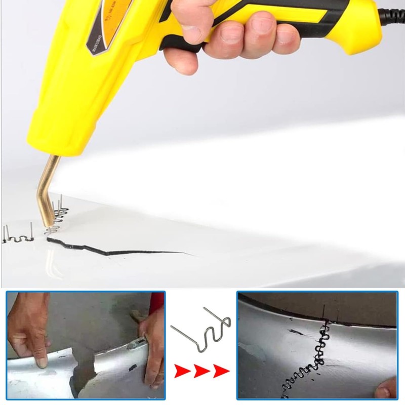 1000pcs Plastic Welder Staples,0.6mm Plastic Welding Staples,Wave Hot Staple Welding