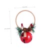 Ciieeo 4pcs Christmas Bell Decorations White Red Hanging Bells with