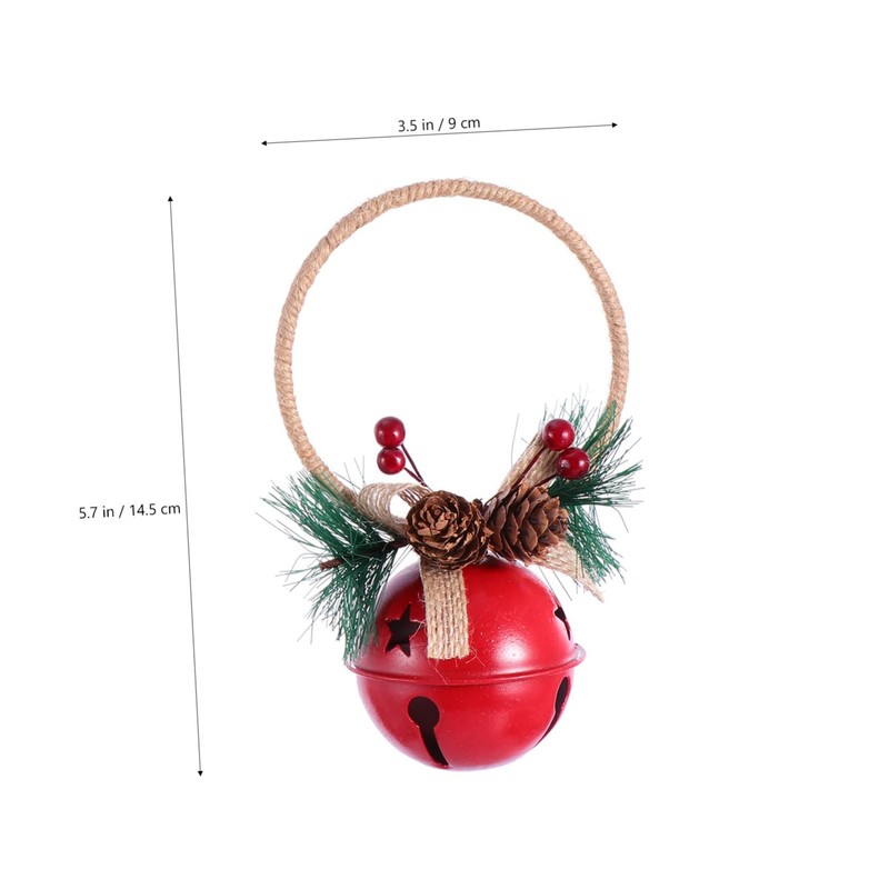 Ciieeo 4pcs Christmas Bell Decorations White Red Hanging Bells with