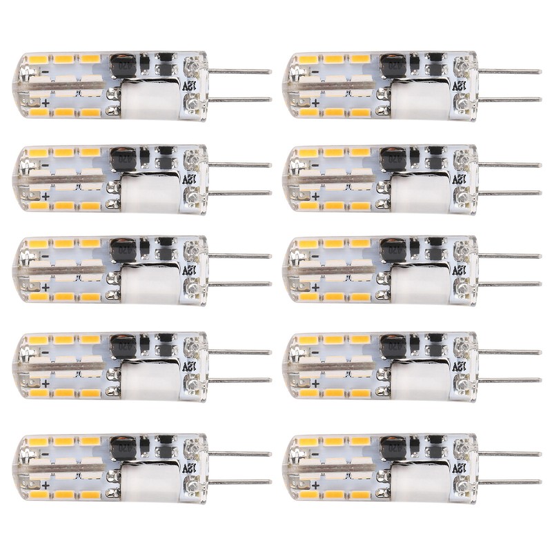 10Pcs G4 LED Bulbs 24LED 1.2W Bi Pin Light Source
