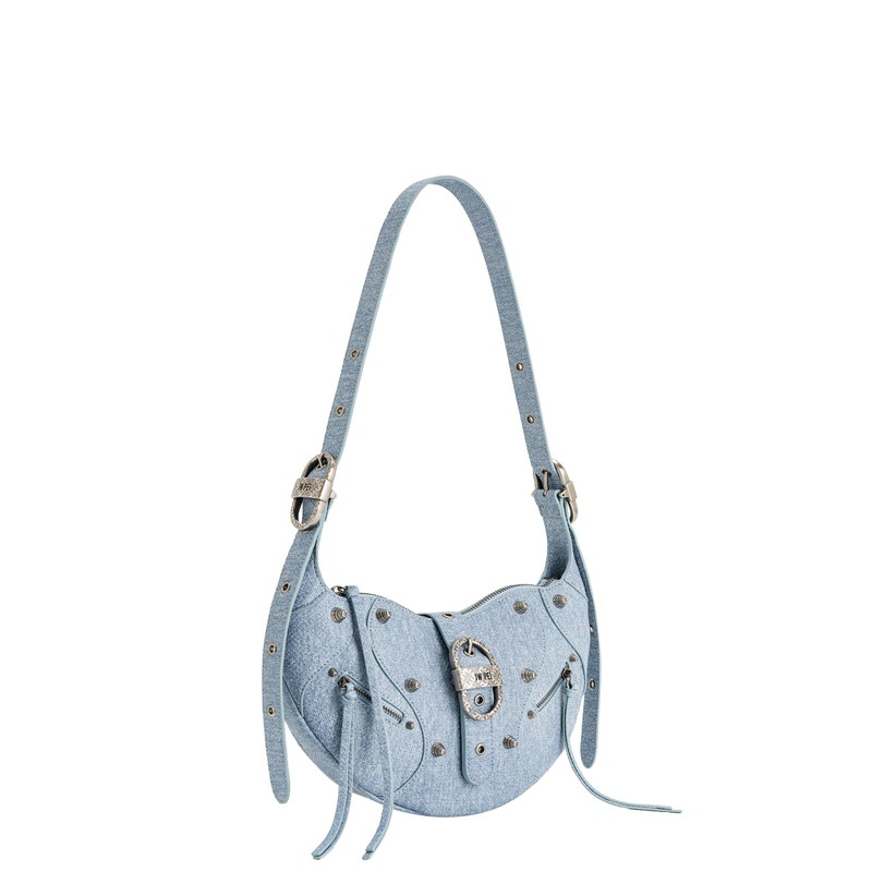 JW PEI Women's Tessa Shoulder Bag, Denim Embossed Blue