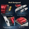 Binardat Adaptador de red PCIe de 2,5 G, RTL8125B 2500/1000/100Mbps