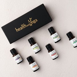 HealthAndYoga Natural Aroma Essential Oils – Superior Distilled Oils - 6 Unique fragrances in Gift Pack
