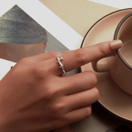 Kerraom Dachshundring Fox Vivid Manta Ring 925 Sterling Silver Adjustable Opening Ring for Pet Enthusiasts as a Gift for Girls, Granddaughters and Daughters, Sterling Silver