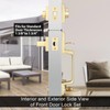 Haidms Gold Front Door Handle and Deadbolt Set, Entry Door