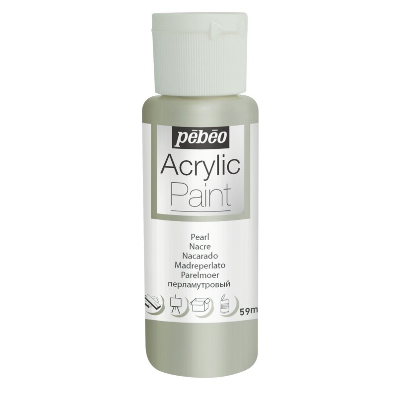 PEBEO Acrylic 59ML, White Pearl, 59 ml (Pack of 1)