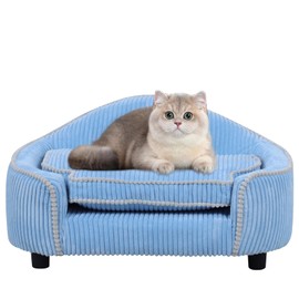 AFBKSS&BB Pet Sofa, Dogs & Cats Sofa Bed, Small Pets Bed Sofa, Animals Furniture Mini Sofa for Small Dogs & Cats (Blue)