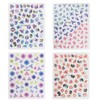 NAS-073 Nail Stickers Flower (Set of 4) Blue Red Flower