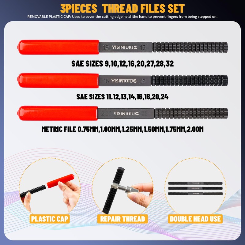 YISINIUTUO 49PCS Thread Chaser Set, Thread Repair Thread Chaser Kit