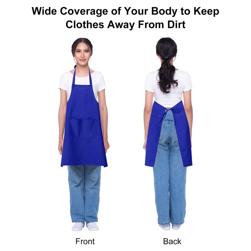 sourcing map 4pcs Bib Apron 70x60cm Unisex Restaurant Kitchen Cooking