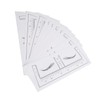100PCS Eyebrow Ruler Stencils Clear Scale Transparent Adhesive Eyebrow Designer