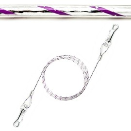 1x 1.5m Reflective Dog Tie Out Cables for Dogs – 3mm Thick, Heavy Duty, PVC Cover, Camping Accessories, Outdoor Use with Anchor Stake – Ideal for Small & Medium Dogs (5ft, PURPLE)