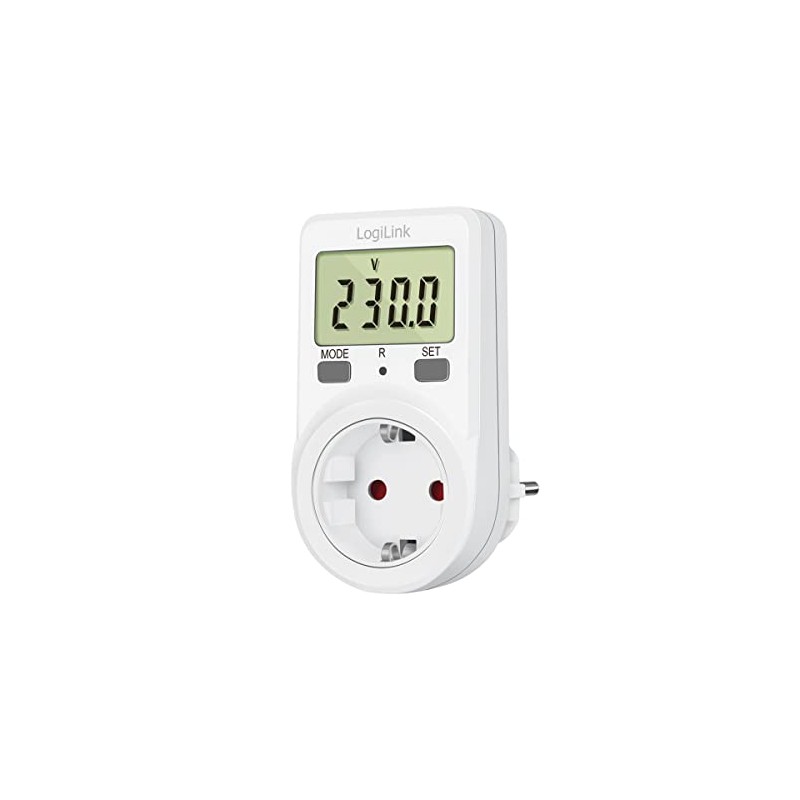 LogiLink EM0002B Large LCD Display Meter - Watts Power, Mains