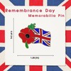 Red Poppy Union Jack Flag Pins Veteran Soldier Remembrance Day