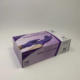 ProCure Nitrile Gloves Medium Latex Free Powder free 100/Box- Sold Per Box (Medium )