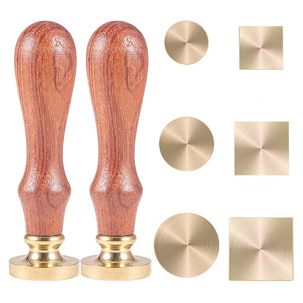 CRASPIRE Blank Wax Seal Stamp Set 6PCS Sealing Wax Stamp
