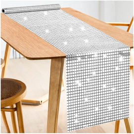 12 x 108 Inch Disco Table Runner, 2 Pcs Glitter Disco Party Table Decorations for 70s 80s Themed Party Birthday Dance Decor Wedding