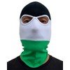 No Face No Name Balaclava in Black White Green Striped
