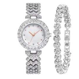 CIVO Women's Watch Analogue Waterproof Dress Designer Women's Watches Business for Women Girls Gift, H-2 Silver/Rose Gold, Bracelet