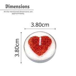 Lizzy 2 x Romantic Luxury Glitter Tealight Candles Set for Decor Room Bath and Dinner Table Red Decorations Perfect Valentines Day & Birthday Gift for Couples