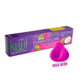 KÜÜL - Color System Funny Colors Tinte Semipermanente Cabello Color Rosa Neón 90 ml, con Aceite de Coco, Filtro UV y Colágeno, Prolonga Intensidad del Color, Aporta Hidratación, Brillo y Sedosidad