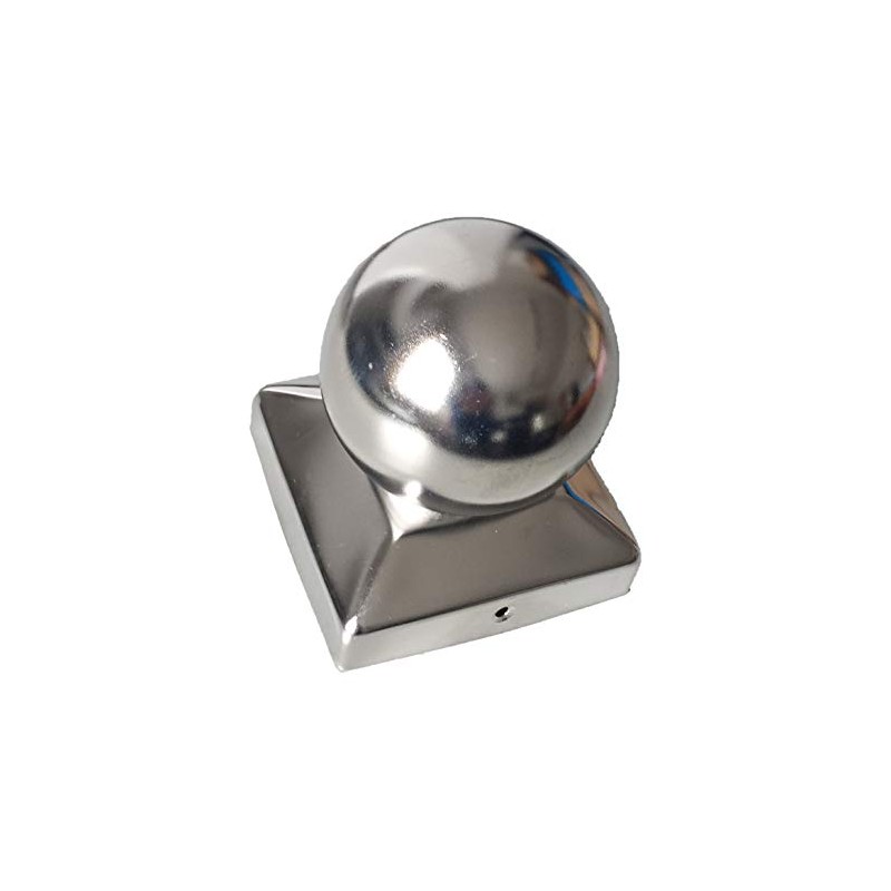 Sunload Post Cap Stainless Steel Square with Ball Pack of