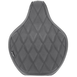 Motorcycle Leather Rider Saddle Solo Front Driver Seat Cushion Pillion Pad Compatible with Triumph Bonneville Bobber 2017 2018 2019 2020 2021 2022 2023 2024, Black