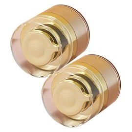 Gatuida 2Pcs Push Type Vacuum Cream Jar Leak Face Lotion Dispenser Refillable Skincare Container for Travel for Creams Lotions Essential Oils