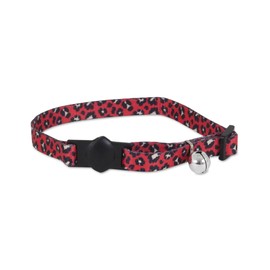 Petmate Breakaway Fashion Collar; 3/8' x 8-12'; Sub Leopard Red