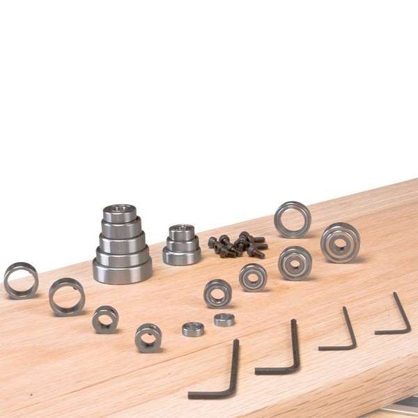 Router bit bearings and router bit repair kit