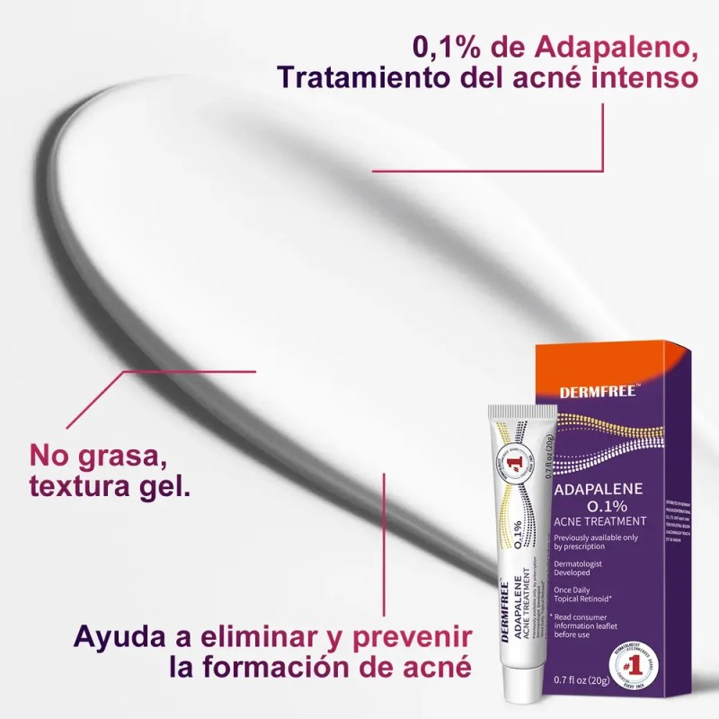 3 Gel Facial Anti-piel Acne Con Adapalene Para Piel Acnes