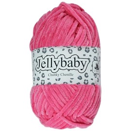 Cygnet JELLYBABY Chenille Chunky Knitting Crochet/Yarn - 100g Ball (Hot Stuff - 028)