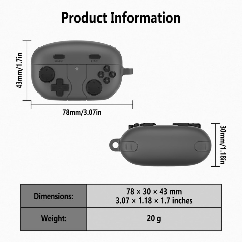 Geiomoo Silicone Case for Sony WF-1000XM5, Funny Cartoon Game Design