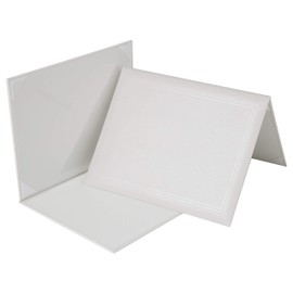 GraduatePro Diploma Cover 8.5x11 Graduation Covers Certificate Document Holder Smooth Leather Letter Size White