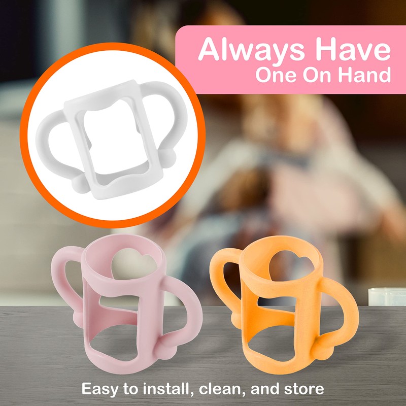 (3-Pack) Bottle Handles for Dr Brown Baby Bottles with Easy