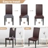 SearchI Waterproof PU Leather Dining Chair Covers Set of 6,