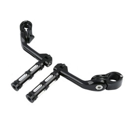 TCMT 1-1/4'' 32mm Footpegs Highway Foot Peg Long Angled Mount Bracket Clamps Fit For Harley Touring Road King Street Glide Road Glide Electra Glide Softail Sportster Dyna with 1.25" Engine Guards