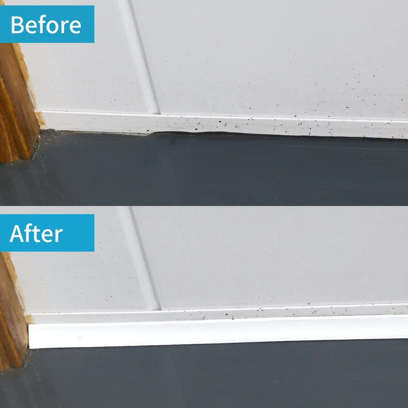 Flexible Trim Caulk Strip Wall Moulding Trim, 1/2 in x10